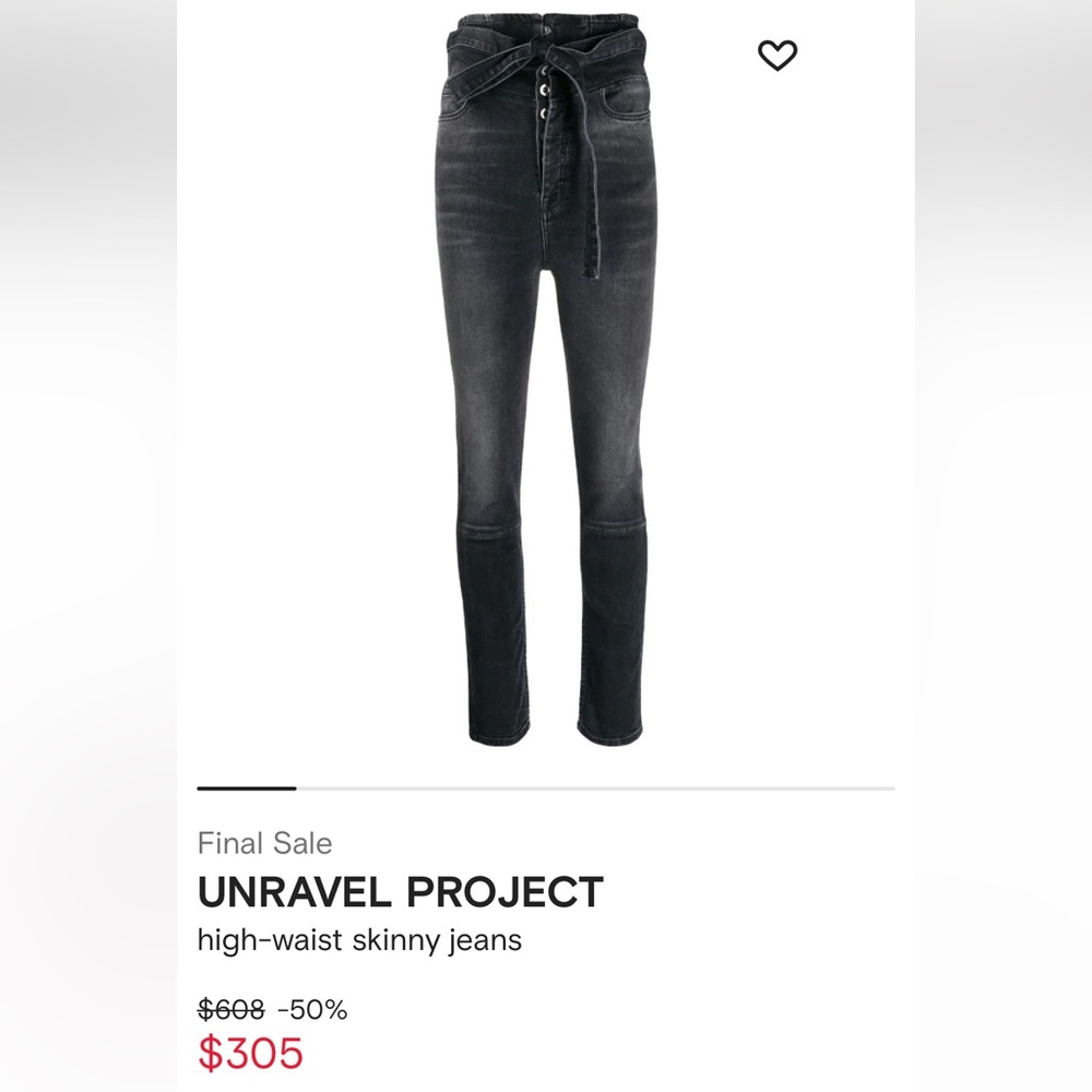 Ben Taverniti skinny high rise jeans